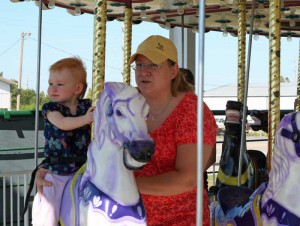 Evie on the carousel